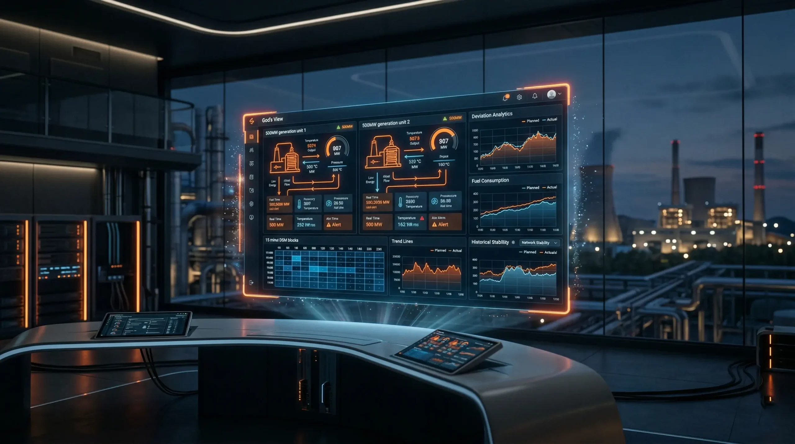 DSM dashboard real-time monitoring